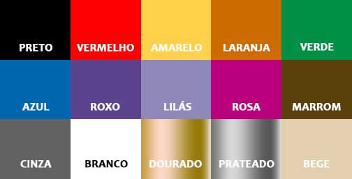 cores em português
